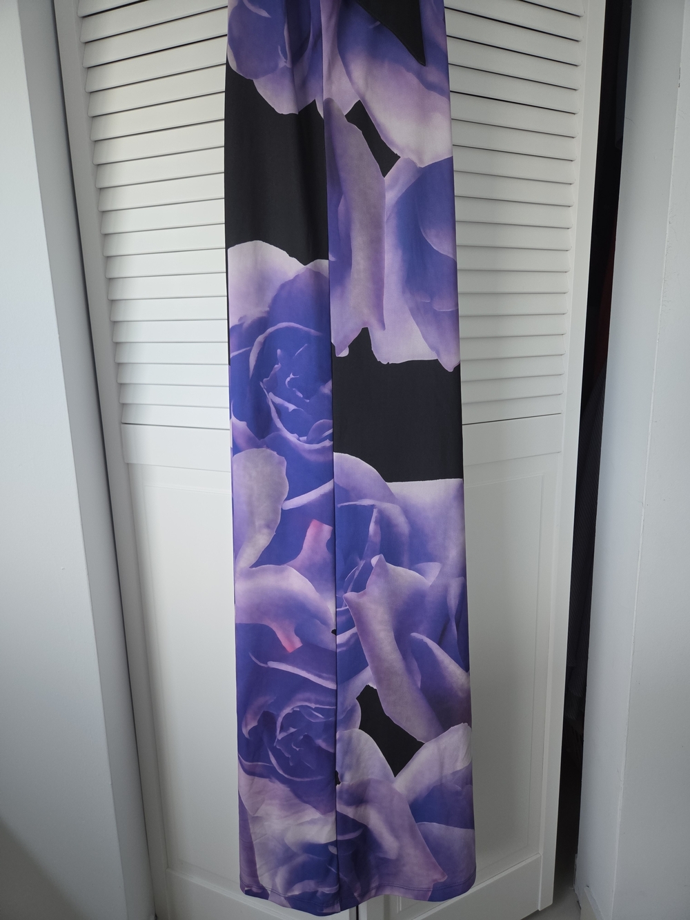 VENUS Black and Purple Floral Halter Maxi Dress - Picture 7 of 8